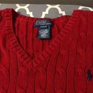 Boys Polo Ralph Lauren cable knit sweater vest